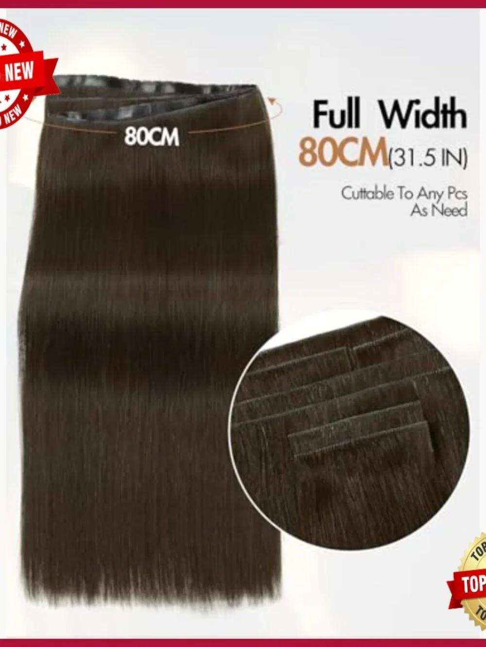 Remy Human Hair Extensions 100g Seamless Scalp-Simulated Double Layer